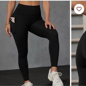 BLACK: Fabletics oasis PureLuxe 7/8s highwaist soft fabric leggings